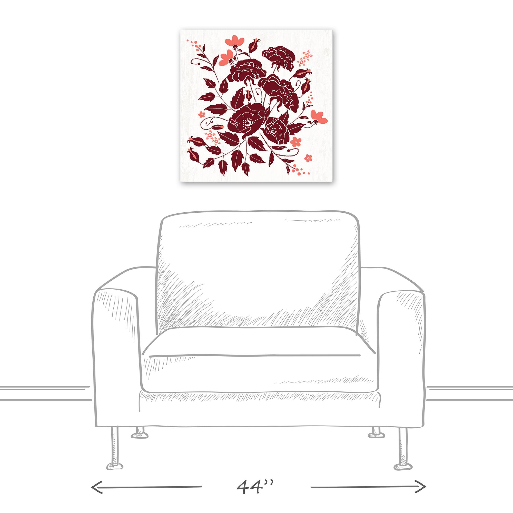Red Flowers Canvas Wall Art